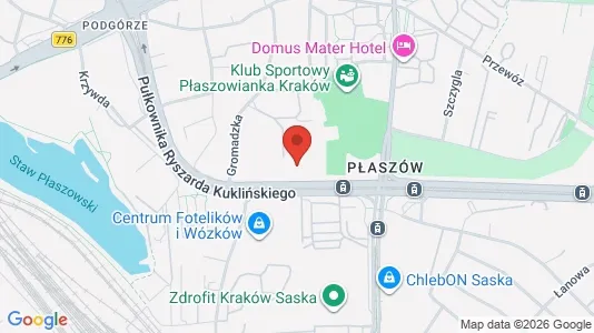 Toimistotilat Vuokrattavana i Krakova Podgórze - kort over placeringen