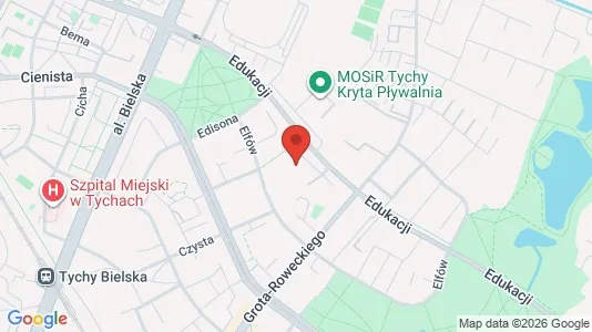 Lokale biurowe Do wynajęcia i Tychy - kort over placeringen