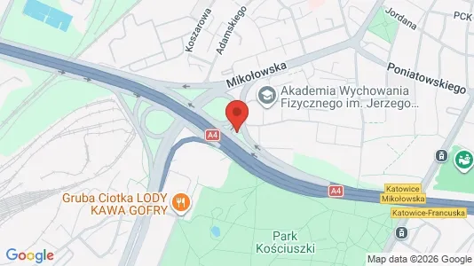 Espacios de oficina En alquiler i Katowice - kort over placeringen