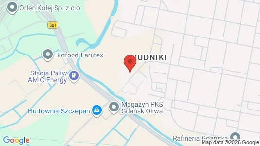 Kontorlokaler til leje i Gdańsk - kort over placeringen