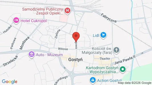 Toimistotilat Vuokrattavana i Gostyński - kort over placeringen