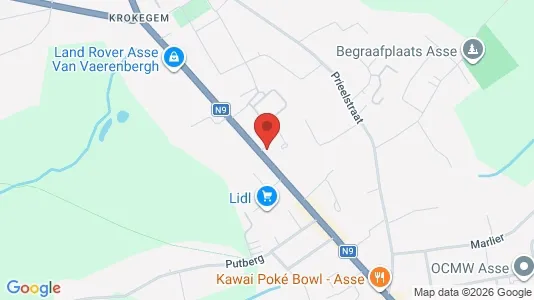 Nieruchomości komercyjne Na sprzedaż i Asse - kort over placeringen