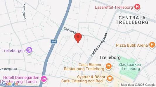 Almacenes En alquiler i Trelleborg - kort over placeringen