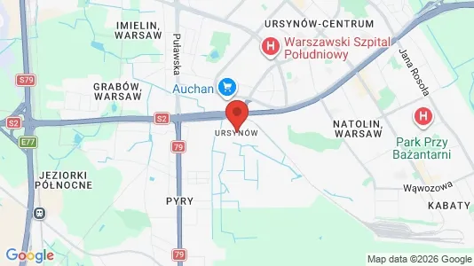 Liikekiinteistöt Myynnissä i Varsova Ursynów - kort over placeringen