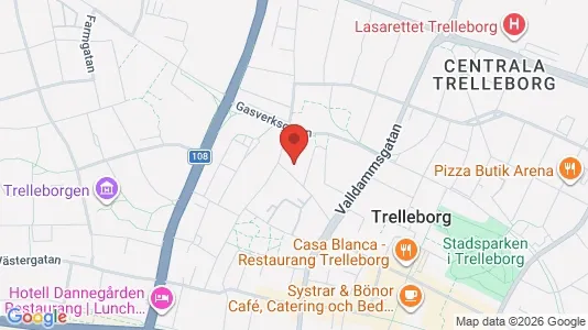 Almacenes En alquiler i Trelleborg - kort over placeringen