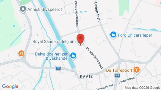 Nieruchomości komercyjne Na sprzedaż i Ieper - kort over placeringen