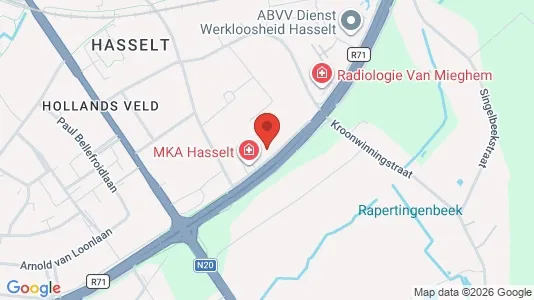 Office spaces for sale i Hasselt - kort over placeringen