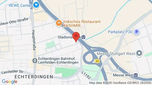 Kontorslokaler för uthyrning i Esslingen - kort over placeringen