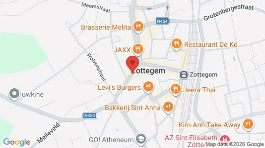 Commercial properties for sale i Zottegem - kort over placeringen