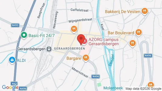 Lokaler til salgs i Geraardsbergen - kort over placeringen