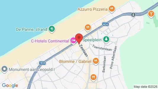 Gewerbeflächen zur Miete i De Panne - kort over placeringen