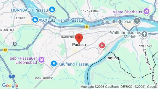 Nieruchomości komercyjne Do wynajęcia i Passau - kort over placeringen