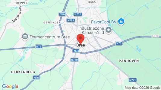 Propiedades comerciales En venta i Bree - kort over placeringen