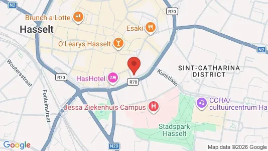 Liikekiinteistöt Myynnissä i Hasselt - kort over placeringen