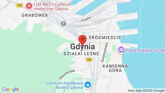 Office spaces for rent i Gdynia - kort over placeringen