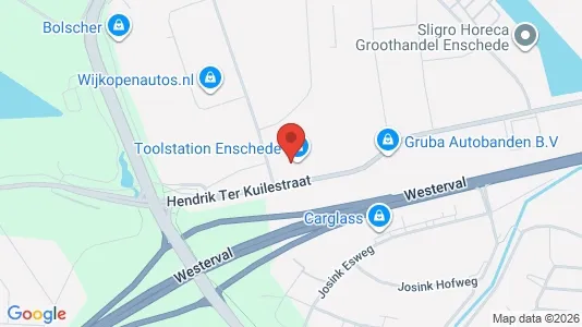 Industrial properties for rent i Enschede - kort over placeringen