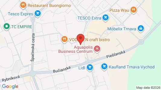 Commercial properties for sale i Trnava - kort over placeringen