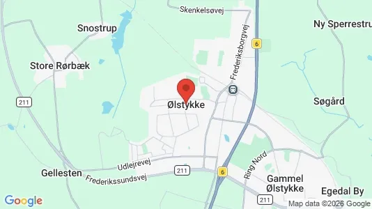Lokaler til leje i Ølstykke - kort over placeringen