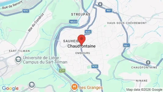 Kontorlokaler til leje i Chaudfontaine - kort over placeringen