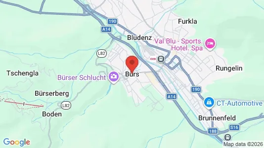 Restaurantlokaler til leje i Bürs - kort over placeringen