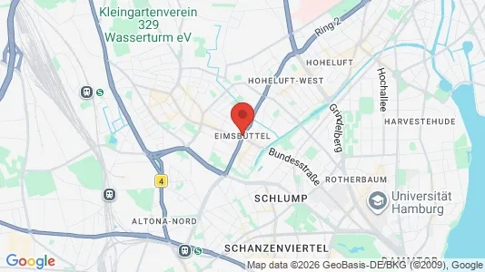 Sklepy Do wynajęcia i Hamburg Eimsbuttel - kort over placeringen
