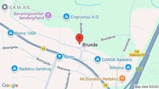 Commercial properties for rent i Rødekro - kort over placeringen