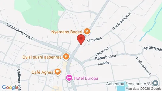 Liikekiinteistöt Vuokrattavana i Aabenraa - kort over placeringen