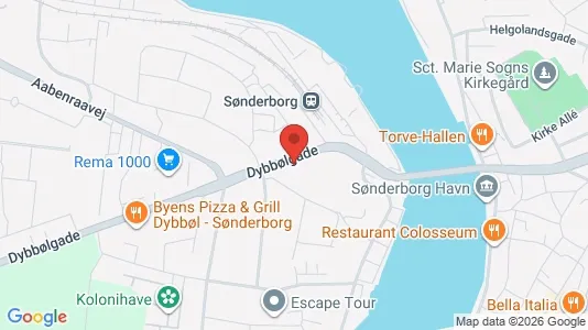 Lokaler til leje i Sønderborg - kort over placeringen