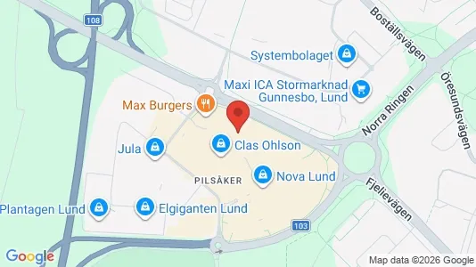Office spaces for rent i Lund - kort over placeringen
