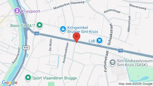 Büros zur Miete i Brugge - kort over placeringen