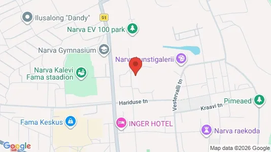 Kantorruimte te huur i Narva - kort over placeringen