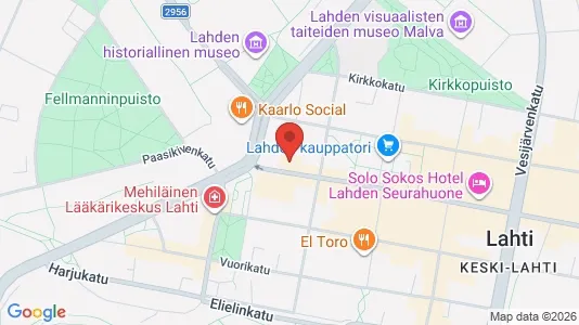 Commercial properties for sale i Lahti - kort over placeringen