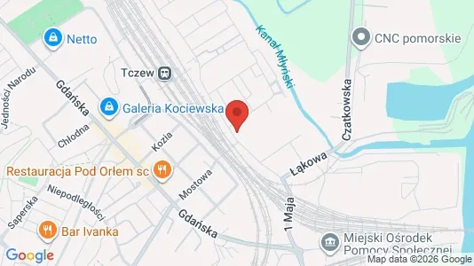 Lokale biurowe Do wynajęcia i Tczewski - kort over placeringen