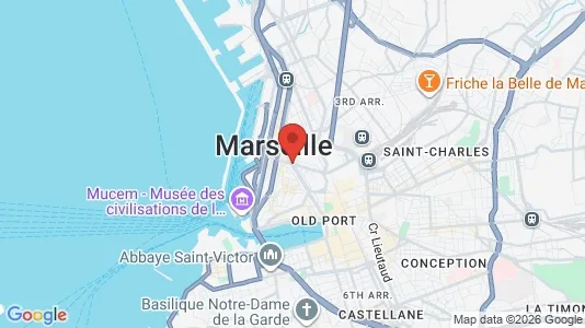 Butikklokaler til leie i Marseille - kort over placeringen