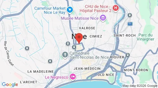 Ladenlokale zur Miete i Nice - kort over placeringen