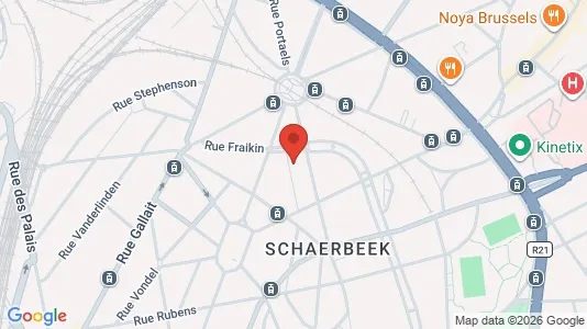 Liikekiinteistöt Myynnissä i Bryssel Schaarbeek - kort over placeringen