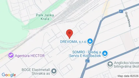 Commercial properties for rent i Trnava - kort over placeringen