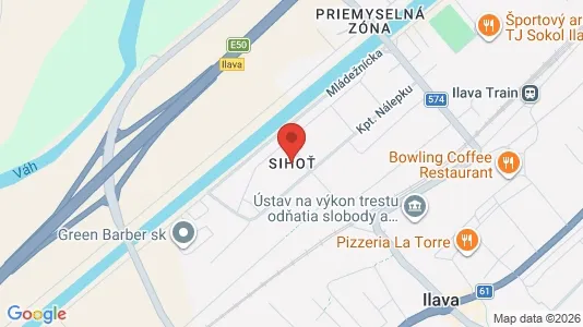 Commercial properties for rent i Trenčín - kort over placeringen