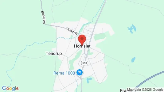 Commercial properties for rent i Hornslet - kort over placeringen