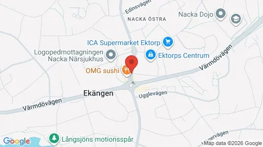 Commercial properties for rent i Nacka - kort over placeringen