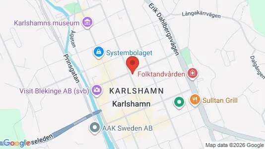 Gewerbeflächen zur Miete i Karlshamn - kort over placeringen