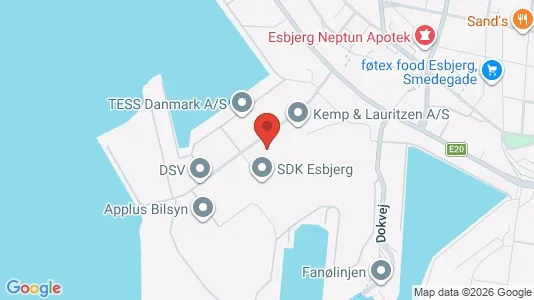Lager zum Kauf i Esbjerg - kort over placeringen