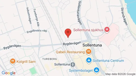 Warehouses for rent i Sollentuna - kort over placeringen