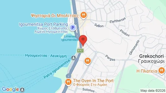 Warehouses for rent i Filiates - kort over placeringen