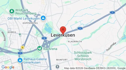 Office spaces for rent i Leverkusen - kort over placeringen