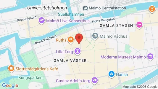 Kontorlokaler til leje i Malmø Centrum - kort over placeringen