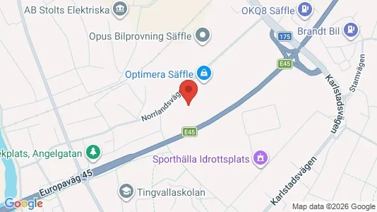 Industrial properties for rent i Säffle - kort over placeringen