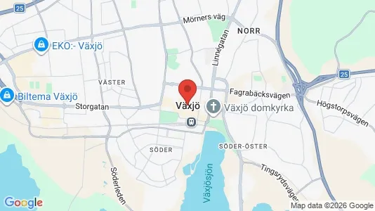 Sklepy Do wynajęcia i Växjö - kort over placeringen