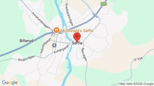 Shops for rent i Säffle - kort over placeringen