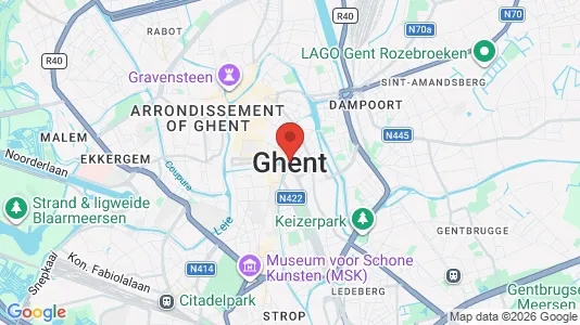 Restaurants for rent i Stad Gent - kort over placeringen